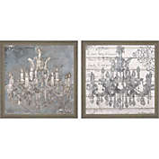 Great Art Now Wedgewood Glow by Sophie 6 13-Inch x 13-Inch Framed Wall Art (Set of 2)
