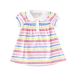 Pineapple Sunshine - Rainbow Stripe Collared Dress / 6-9mo