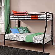 Slickblue Twin over Full size Bunk Bed in Sturdy Black Metal