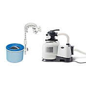 Intex 3000 GPH Pool Sand Filter Pump with Automatic Timer & Automatic Skimmer