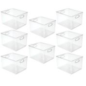 mDesign Storage Organizer Bin with Handles for Cube Furniture, 8 Pack