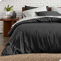 Bare Home Duvet Cover and Sham Set - Premium 1800 Ultra-Soft Brushed Microfiber - Hypoallergenic, Easy Care, Wrinkle Resistant (Black, Twin/Twin XL)