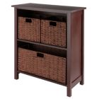Alternate image 0 for Milan 4-Pc Storage Shelf with 3 Foldable Woven Baskets, Walnut