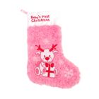 Alternate image 0 for Plushible Santa Hat and Stocking Set Baby's First Christmas Pink
