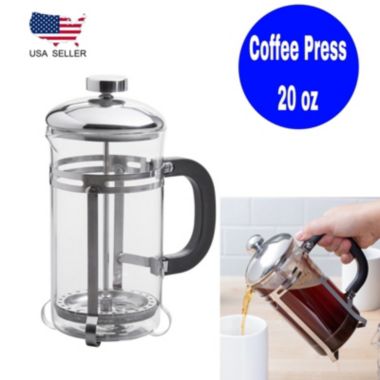 Kitcheniva 20 Oz French Coffee Press Glass Stainless Steel. View a larger version of this product image.