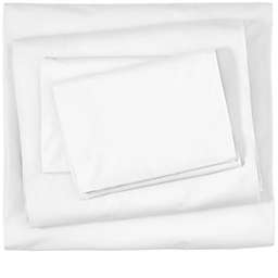 Bare Home 100% Organic Cotton Sheet Set - Casual & Relaxed Twill Weave - Comfortable & Breathable (White, Split King)