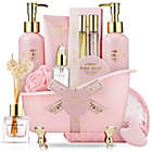 Alternate image 0 for Luxury Spa Kit, 18pc Pink Rose Relaxing Basket with Perfumes, Gua Sha and More