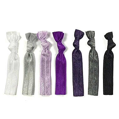 Wrapables Assorted Ribbon Hair Ties Ponytail Holders / Storm. View a larger version of this product image.