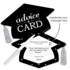 Alternate image 1 for Big Dot of Happiness Silver - Tassel Worth the Hassle - Grad Cap Wish Card Graduation Party Activities - Shaped Advice Cards Games - Set of 20