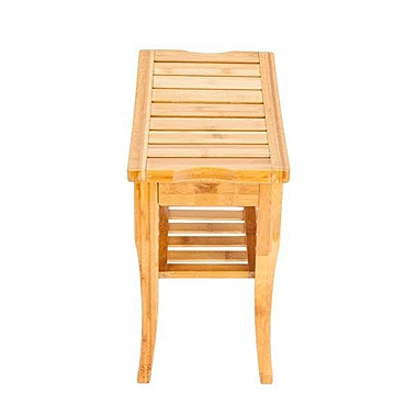 Stock Preferred Bamboo Bath Stool Sandal Wood in Brown. View a larger version of this product image.