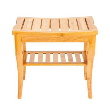 Stock Preferred Bamboo Bath Stool Sandal Wood in Brown. View a larger version of this product image.