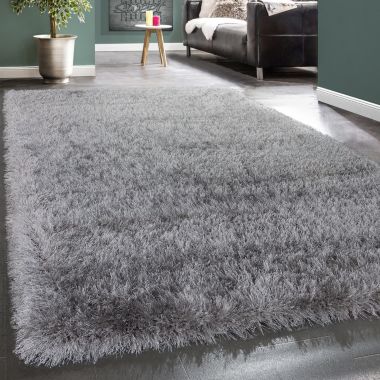 Paco Home Fluffy Shag Rug in White For Bedroom & Living-Room Glossy Pastel | Bed Bath & Beyond