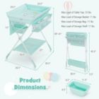 Alternate image 1 for Hivago Foldable Baby Changing Table with Wheels