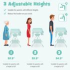 Alternate image 2 for Hivago Foldable Baby Changing Table with Wheels