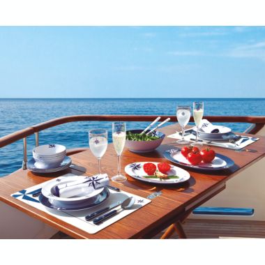 Marine Business Northwind  17 Piece Melamine Tableware Set & Basket (Service for 4). View a larger version of this product image.