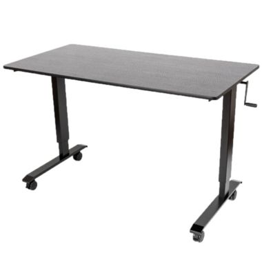 Luxor 60" High Speed Crank Adjustable Desk - Black. View a larger version of this product image.