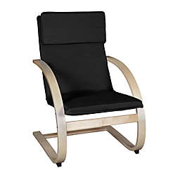 Niche. Mia Bentwood Reclining Chair- Natural/ Black.