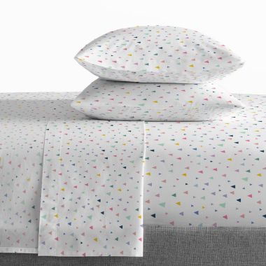 Saturday Park Multicolor Triangles 100% Organic Cotton Sheet Set. View a larger version of this product image.