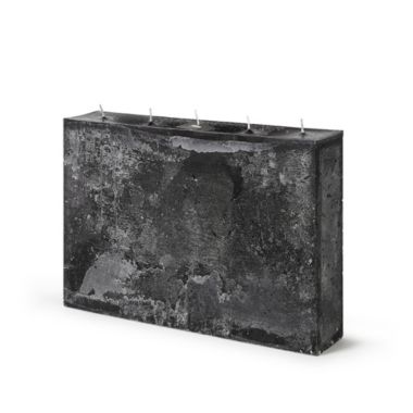 BIDK Home 15.75" Black Rectangular 5-Wick Pillar Wax Candle. View a larger version of this product image.