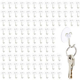 Okuna Outpost Mini Clear Suction Cup Hooks, 0.19 Inches (30 mm, 100 Pack)