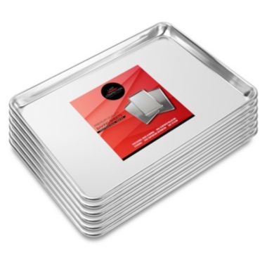 Last Confection 6 Cookie Baking Sheets - Rimmed Aluminum Jelly Roll Trays. View a larger version of this product image.