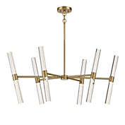 Savoy House 1-1733-12-322 Arlon 12-Light LED Chandelier in Warm Brass (20" W x 17"H)