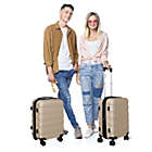 Alternate image 1 for Segawe 21-Inch Champagne Carry On Luggage Suitcase