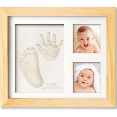 KeaBabies Baby Hand and Footprint Kit, Baby Footprint Kit, Baby Keepsake Picture Frames (Natural Pine)