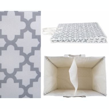 DII Gray Fabric All-Purpose Divided Storage Tote - 17 inches. View a larger version of this product image.