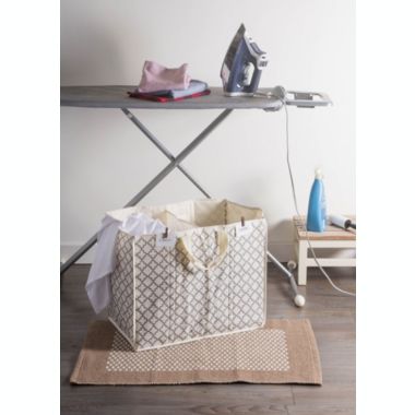 DII Gray Fabric All-Purpose Divided Storage Tote - 17 inches. View a larger version of this product image.