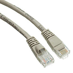 Cable Wholesale Cat6 Gray Ethernet Patch Cable, Snagless/Molded Boot, 1.5 foot