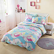MarCielo Kids Mermaid Quilt Bedspread Set For Teens Girls Boys