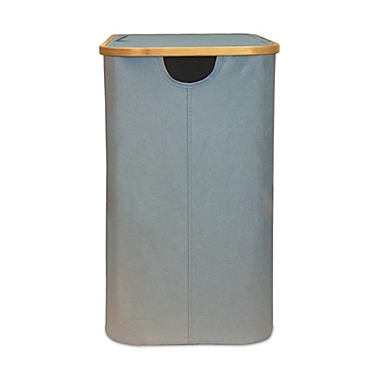 Oceanstar Double Soft Sided Laundry Hamper Sorter With Bamboo Rim Lid. View a larger version of this product image.