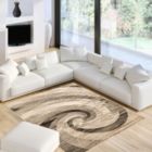 Alternate image 1 for Chaudhary Living 6.5' x 9.5' Off White and Brown Distressed Abstract Rectangular Area Throw Rug