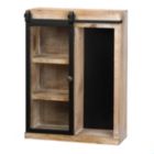 Alternate image 0 for Accent Plus Rustic Open Wall Cabinet with Chalkboard Back and Glass Barn Door