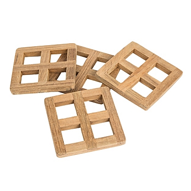 Prime Teak 4 Piece Coaster Set. View a larger version of this product image.