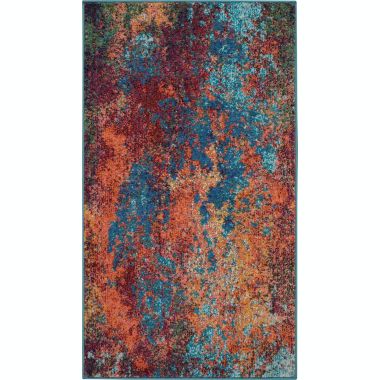 Celestial CES08 Atlantic Area Rug Colorful Contemporary Abstract By Nourison Atlantic 3' x 5'. View a larger version of this product image.