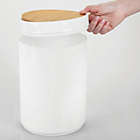 Alternate image 1 for mDesign Plastic Round Trash Can Small with Swing-Close Lid