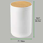 Alternate image 2 for mDesign Plastic Round Trash Can Small with Swing-Close Lid