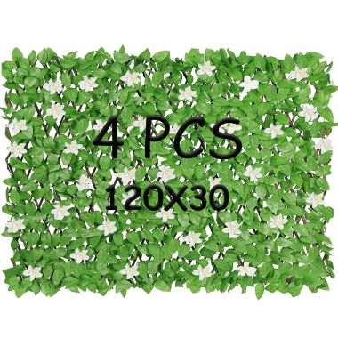Tolead Betterhood 4 Pack Expandable Faux Privacy Fence, Decorative Faux Ivy Greenery Fencing. View a larger version of this product image.