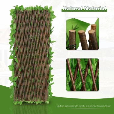 Tolead Betterhood 4 Pack Expandable Faux Privacy Fence, Decorative Faux Ivy Greenery Fencing. View a larger version of this product image.