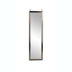BrandtWorks BM26THINH Embossed Silver Over the Door Full Length Mirror - 19.5