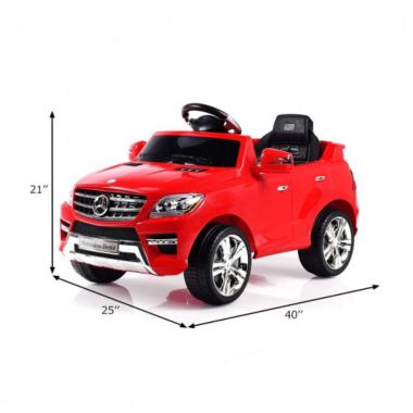 Costway 6V Mercedes Benz Kids Ride on Car with MP3+RC-Red. View a larger version of this product image.
