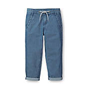 Hope & Henry Boys&#39; Chambray Rolled Cuff Pant With Drawstring (Chambray, 6-12 Months)