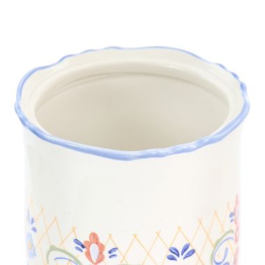 Laurie Gates California Designs Tierra 2.7 Quarts Hand Painted Stoneware Canister with Lid. View a larger version of this product image.