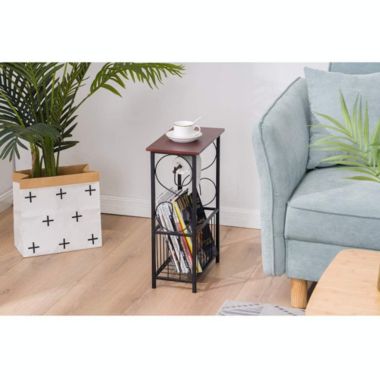 Inq Boutique Sofa Side Table, End Table, Multifunctional Bathroom Table / Interior Side Table Tissue Magazine Rack Dark Brown RT. View a larger version of this product image.