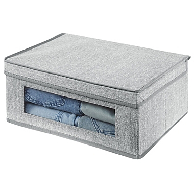 mDesign Soft Fabric Closet Storage Organizer Box. View a larger version of this product image.