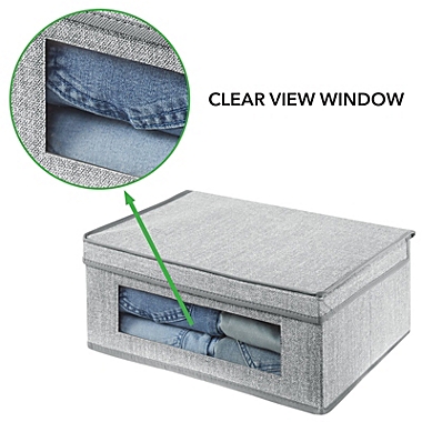 mDesign Soft Fabric Closet Storage Organizer Box. View a larger version of this product image.