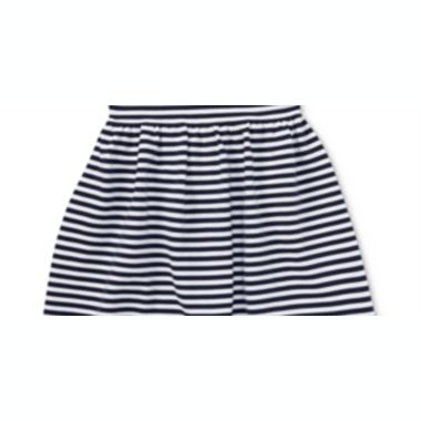 Ralph Lauren Girl's Stripe Collar Structured Short Sleeve A Line Dress Blue Size Large. View a larger version of this product image.