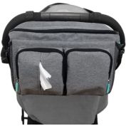 Multi-Compartment Stroller and Mommy Bag, Compact, Lightweight Bag for Diapers, Bottles, and Baby Accessories